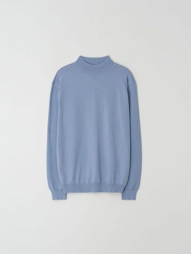 Standard Fit Basic Half Turtleneck_Sky Blue - EZIO - Modalova