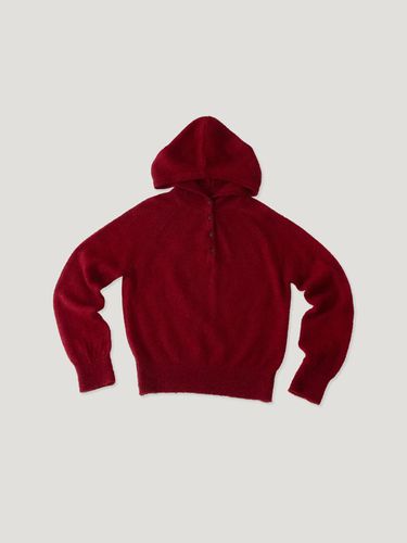 Exclusive] Kidmo Button Hoodie Knit Red - fletta - Modalova