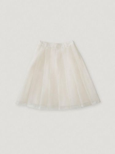 Exclusive] Organza Pleats Skirt Cream - fletta - Modalova