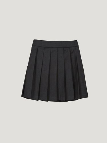 Classic Wool Button Detail Pleated Skirt - fletta - Modalova