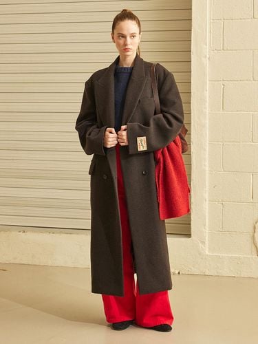 Wool Long Double Coat Brown - Wrangler - Modalova