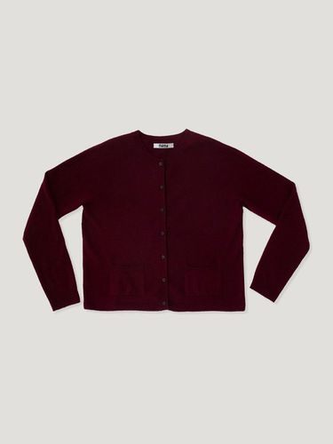 Classic Premium Cashmere Cardigan [Burgundy] - fletta - Modalova