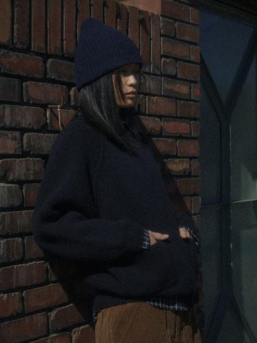 PLUMP WOOL KNIT ZIPUP_NAVY - SAGEMENT - Modalova