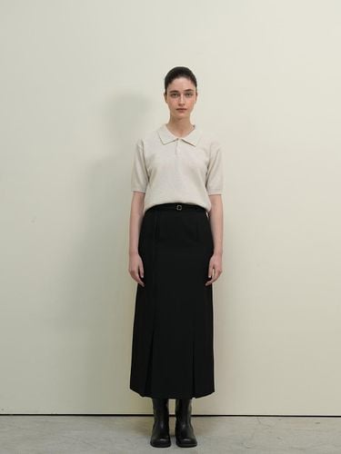 Slit long skirt - Black - dankedir - Modalova