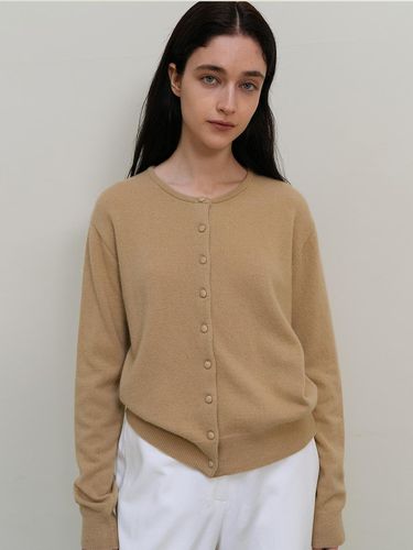 Cashmere Button cardigan - beige - dankedir - Modalova