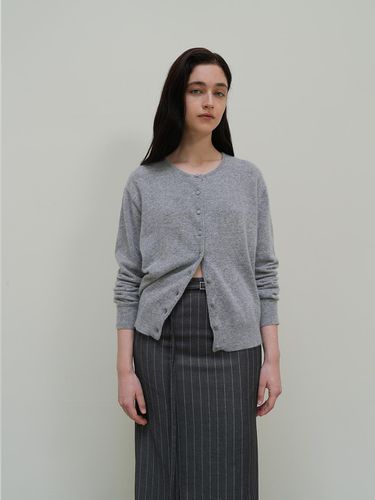 Cashmere Button cardigan - Gray - dankedir - Modalova