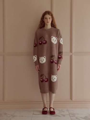 BDWSO] Cherry bear dress Brown - BALCONY in SUITE - Modalova