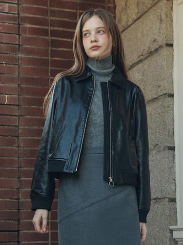 Soft Leather Blouson / Black - ZEROSTREET - Modalova