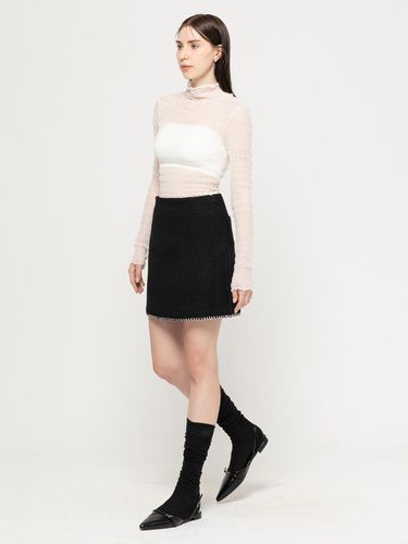 SEE THROUGH LACE HIGH NECK TOP - MORELIKEIT - Modalova