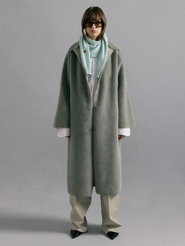 LUNGO single long coat [khaki] - molliolli - Modalova