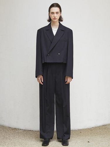 Double pleated slacks_NAVY - a.riff - Modalova