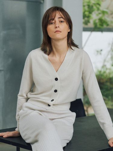 Italy cashmere 100% - basic plain cardigan - LEHEE - Modalova