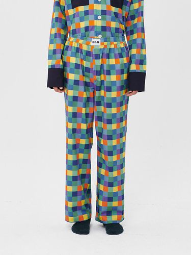 M) Cheerful Grid Pajama Long Pants - Foli - Modalova