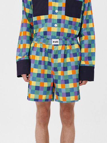 M) Cheerful Grid Pajama Shorts - Foli - Modalova