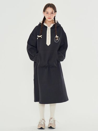 MET Half Zip - Up Fleece Hood Dress - METAPHER - Modalova