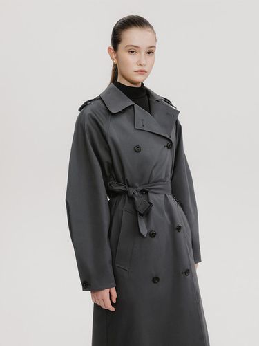 Haflo Trench Coat (Gray) - COIVANT - Modalova