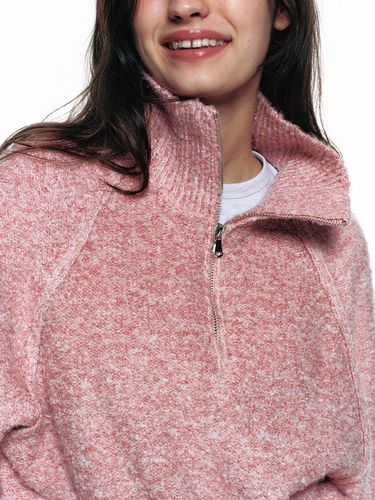 BECCA KNIT ZIP UP PULLOVER_PINK - CENTAUR.KR - Modalova