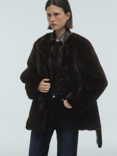 FUR COAT_BROWN - KILO - Modalova