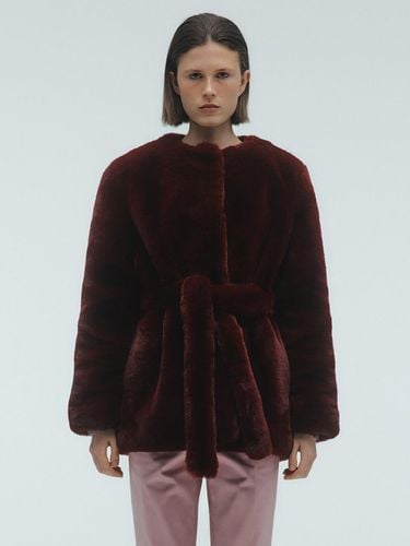 FUR COAT_BURGUNDY - KILO - Modalova