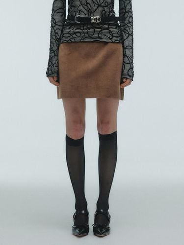 SUEDE MINI SKIRT_LIGHT BROWN - KILO - Modalova