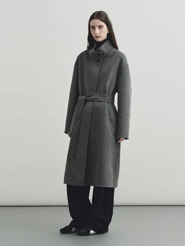 Cashmere wool handmade high-neck long coat MD - MONGDOL - Modalova