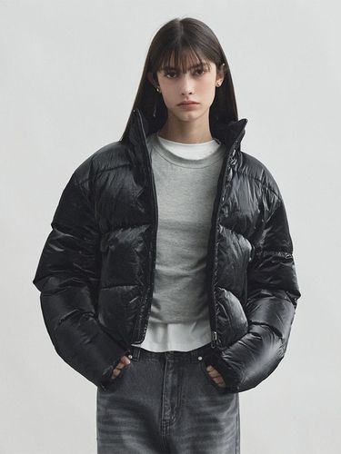 Reversible Glossy Short Padded Down Jacket_Black - MONGDOL - Modalova