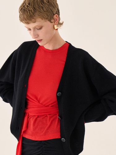 Basic Merino Wool Cardigan _ Black - GRIDA-J - Modalova