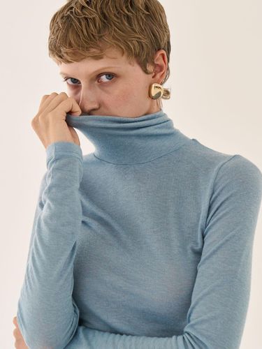 Wool turtleneck top _ blue - GRIDA-J - Modalova