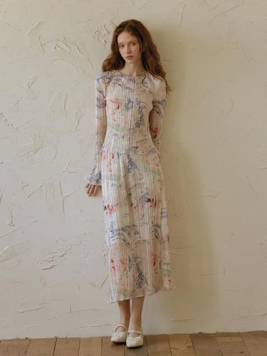 Painting Pleated Skirt - DUNDROP - Modalova