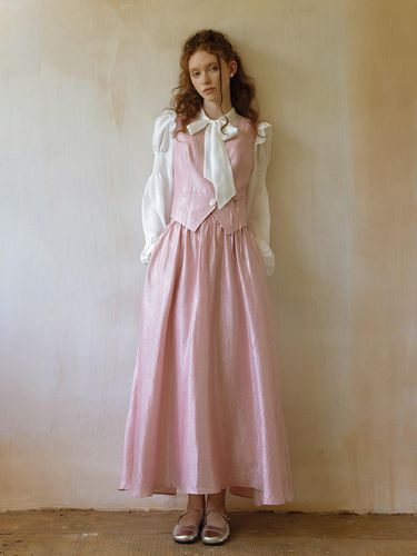 Pink Pearl Flared Skirt - DUNDROP - Modalova