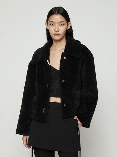 FAUX FUR Triple In Collar Jacket [Black] - Current - Modalova