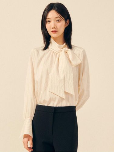 Stripe ribbon high-neck blouse GPAA0BLR21 - JJ JIGOTT - Modalova