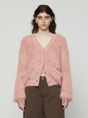 ELMO Hairy Cardigan [Deep Pink] - Current - Modalova