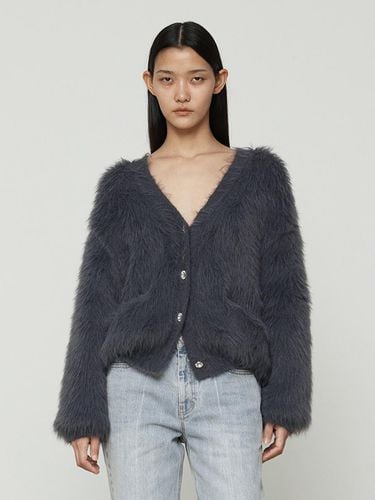 ELMO Hairy Cardigan [Charcoal] - Current - Modalova