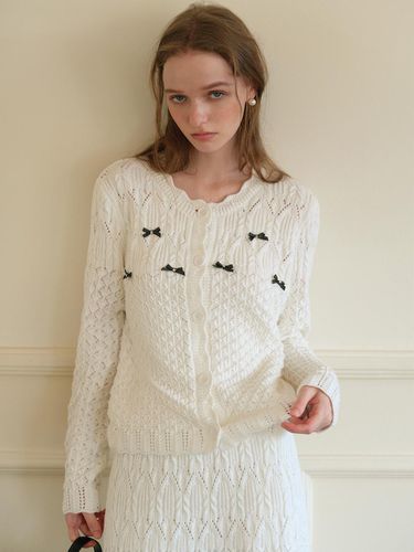 Crochet Bow Cardigan - Cest Moidew - Modalova