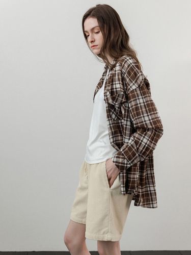 Elstow Oversized Fit Checkered Shirt - KOZNOK - Modalova