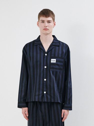 Unisex) Royal Black Pajama Shirt - Foli - Modalova