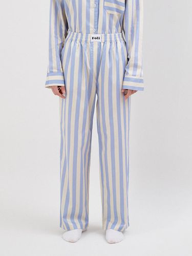 Unisex) Pale Blue Pajama Long Pants - Foli - Modalova