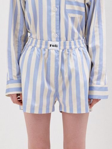 Unisex) Pale Blue Pajama Shorts - Foli - Modalova