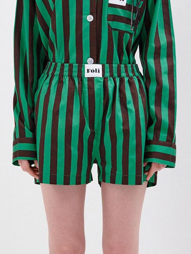 Unisex) Forest Green Pajama Shorts - Foli - Modalova