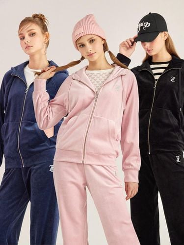 Velour Logo Sweat Suit Set Pants+Zip-Up 6 Set - JUICY COUTURE LIFE WEAR - Modalova