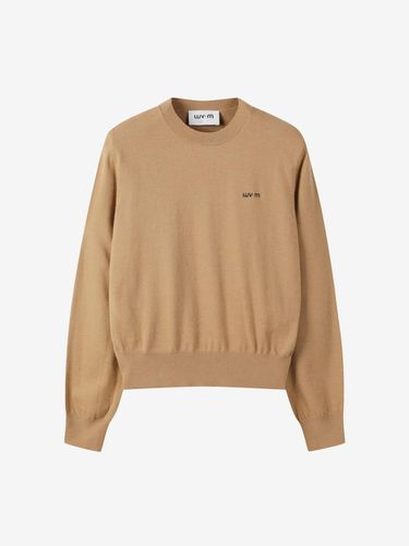 BASIC KNIT PULLOVER_BROWN - LUV.M - Modalova