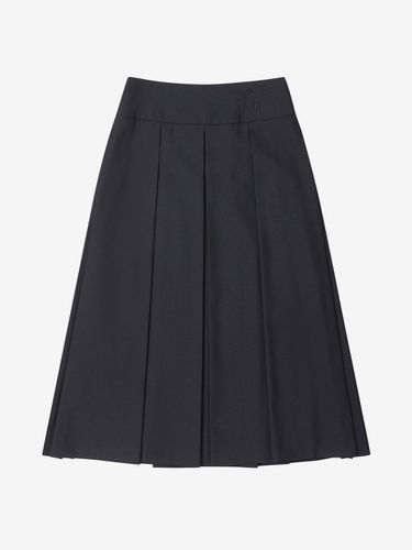 PLEATED LONG SKIRT_BLACK - LUV.M - Modalova