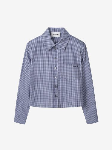 COTTON CROP SHIRT_CHECKED FABRIC - LUV.M - Modalova