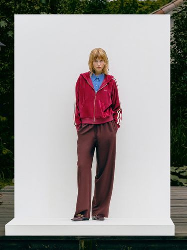 WIDE LONG BANDING PANTS_BURGUNDY - LUV.M - Modalova