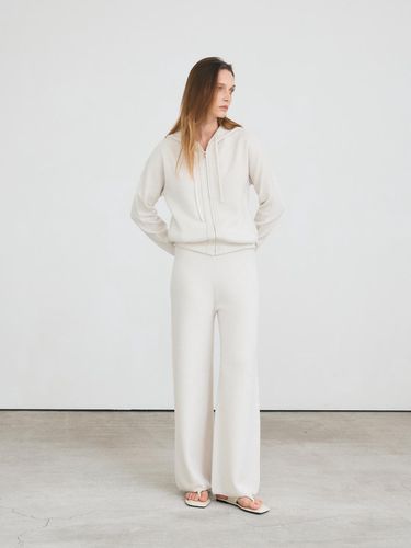 Semi wide knit pants - by italy cashmere 100% - LEHEE - Modalova