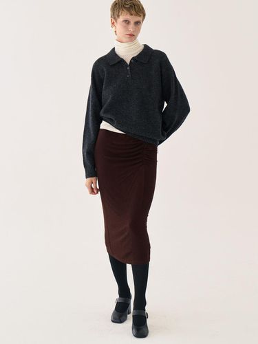 Wool shirring jersey pencil skirt _ - GRIDA-J - Modalova