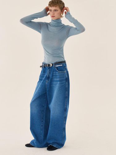 Wide Blue Boyfit Denim _ Blue - GRIDA-J - Modalova