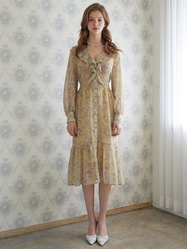 Lovely flower chiffon dress YE - F.cocoromiz - Modalova