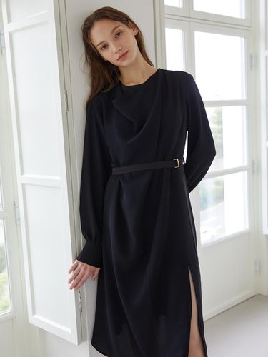 Romantic cowl neck dress BK - F.cocoromiz - Modalova